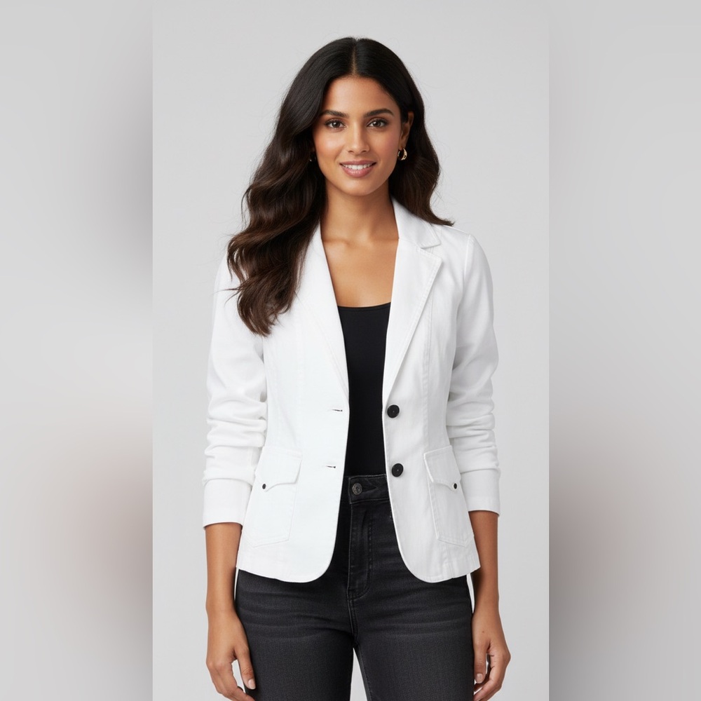 🌹5 for $50🌹 White Blazer Jacket - Classic Tailored Suit Jacket